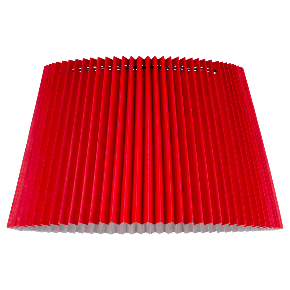 Papieren Gevouwen Lampenkap - Conisch - Rood - ø40 x 24 cm - E27 fitting - Voor Staande Lamp - Ontworpen voor woonkamer en eetkamer